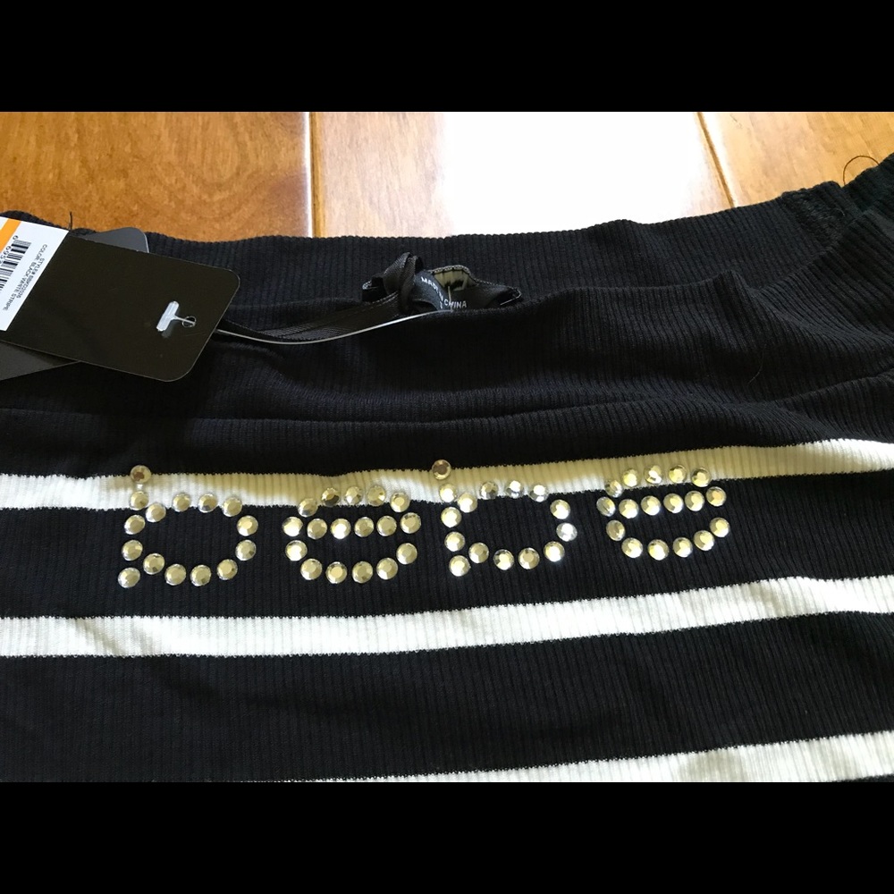 Bebe rhinestone logo striped dresses - Picture 4 of 5